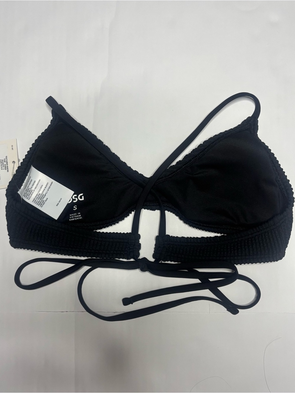 DSG Black Ribbed Tie-Back Bikini Set - Picture 5 of 5